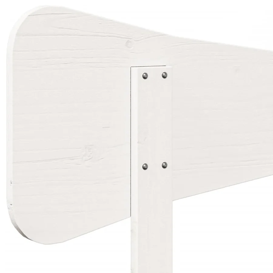 Tête de lit blanc 90 cm bois massif de pin - 7