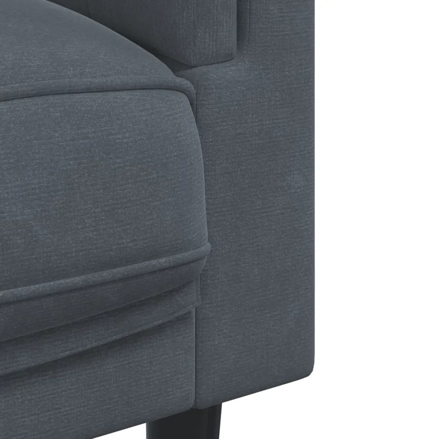 Ensemble de canapés 3 pcs avec coussins gris foncé velours - 7