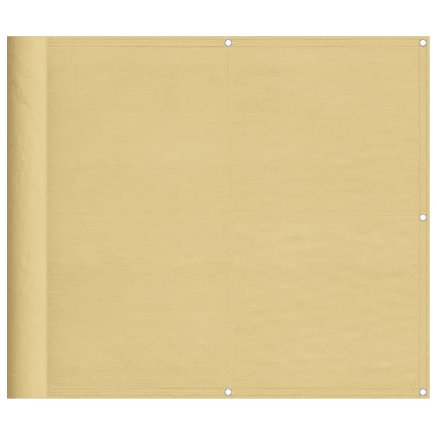 Écran de balcon sable 90x500 cm 100% polyester oxford - 2