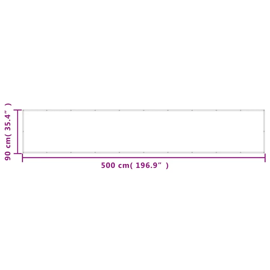 Écran de balcon sable 90x500 cm 100% polyester oxford - 6