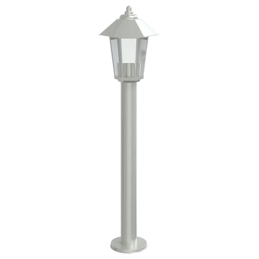 Lampadaire d'extérieur argenté 80 cm acier inoxydable - 2
