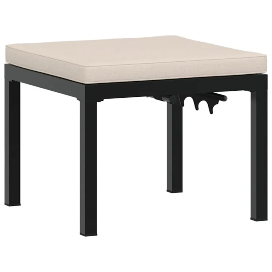 Ensemble de banc de jardin avec coussins 4 pcs noir - 4