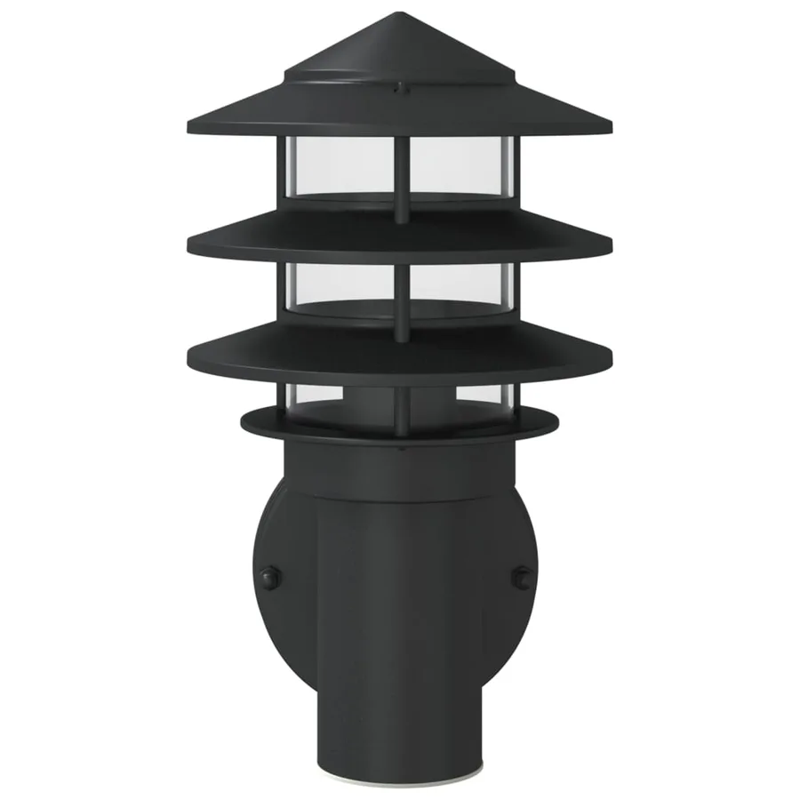 Appliques murales d'extérieur 2 pcs noir acier inoxydable - 4