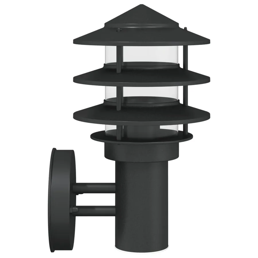 Appliques murales d'extérieur 2 pcs noir acier inoxydable - 5