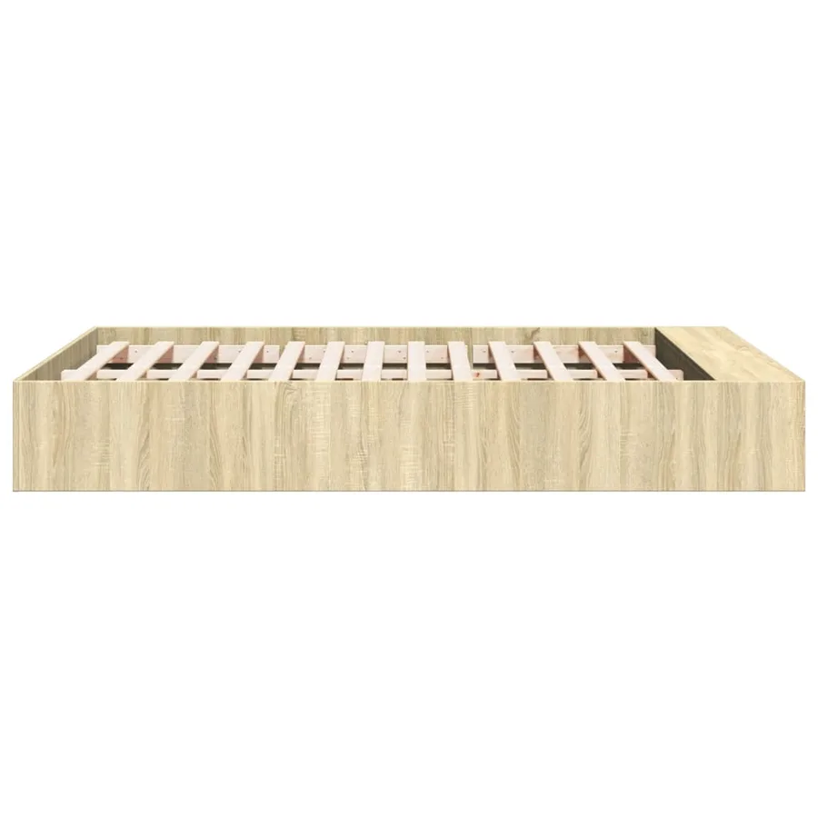 Cadre de lit sans matelas chêne sonoma 120x200 cm - 5