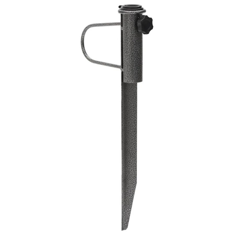 Supports de parasol avec piquets 2 pcs 19x42 cm acier galvanisé - 2