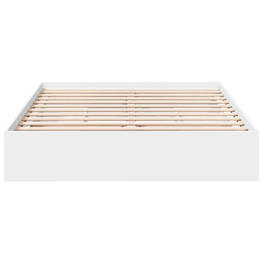 Cadre de lit avec tiroirs sans matelas blanc 150x200 cm - 4