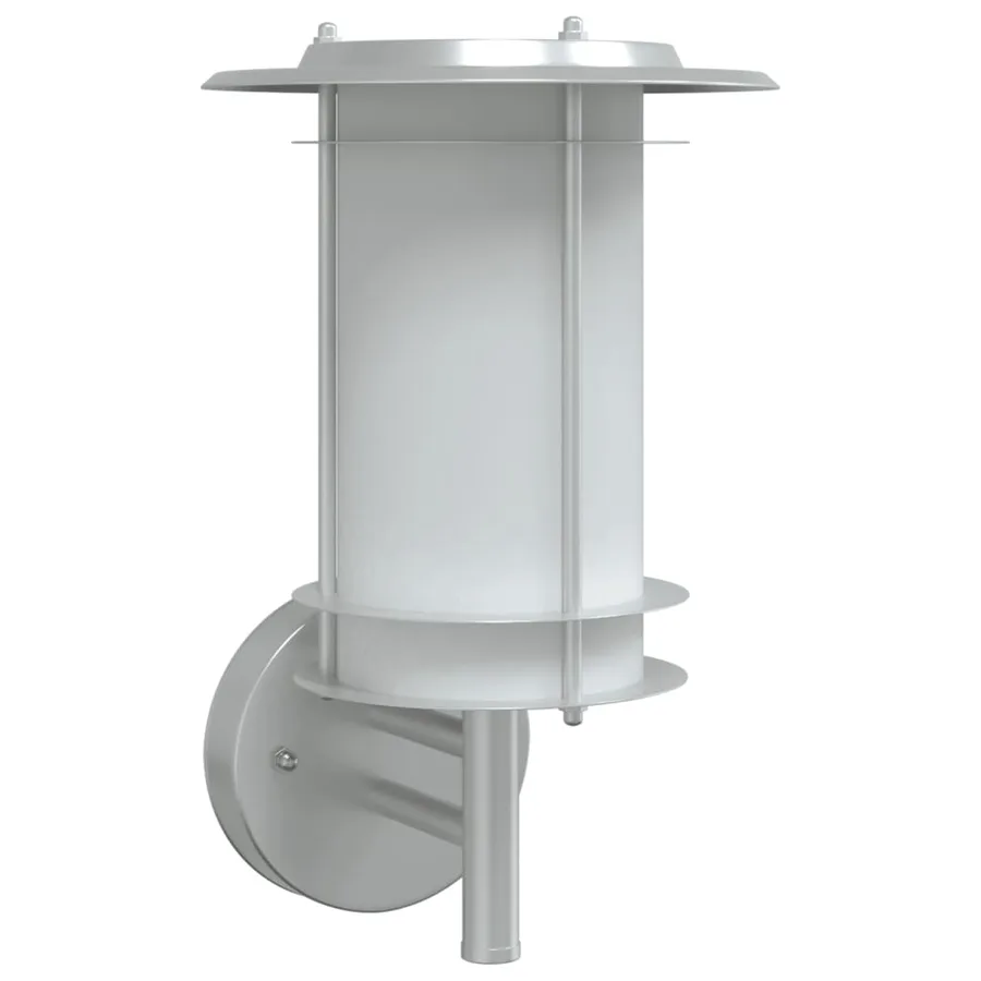Applique murale d'extérieur argenté acier inoxydable - 2