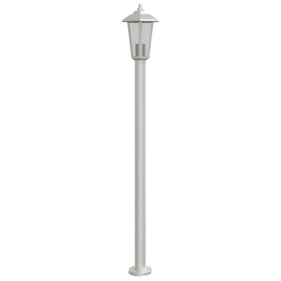 Lampadaire d'extérieur argenté 120 cm acier inoxydable - 2