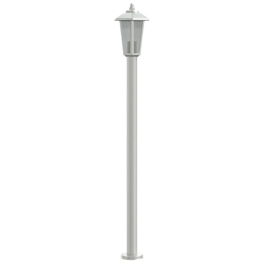 Lampadaire d'extérieur argenté 120 cm acier inoxydable - 5