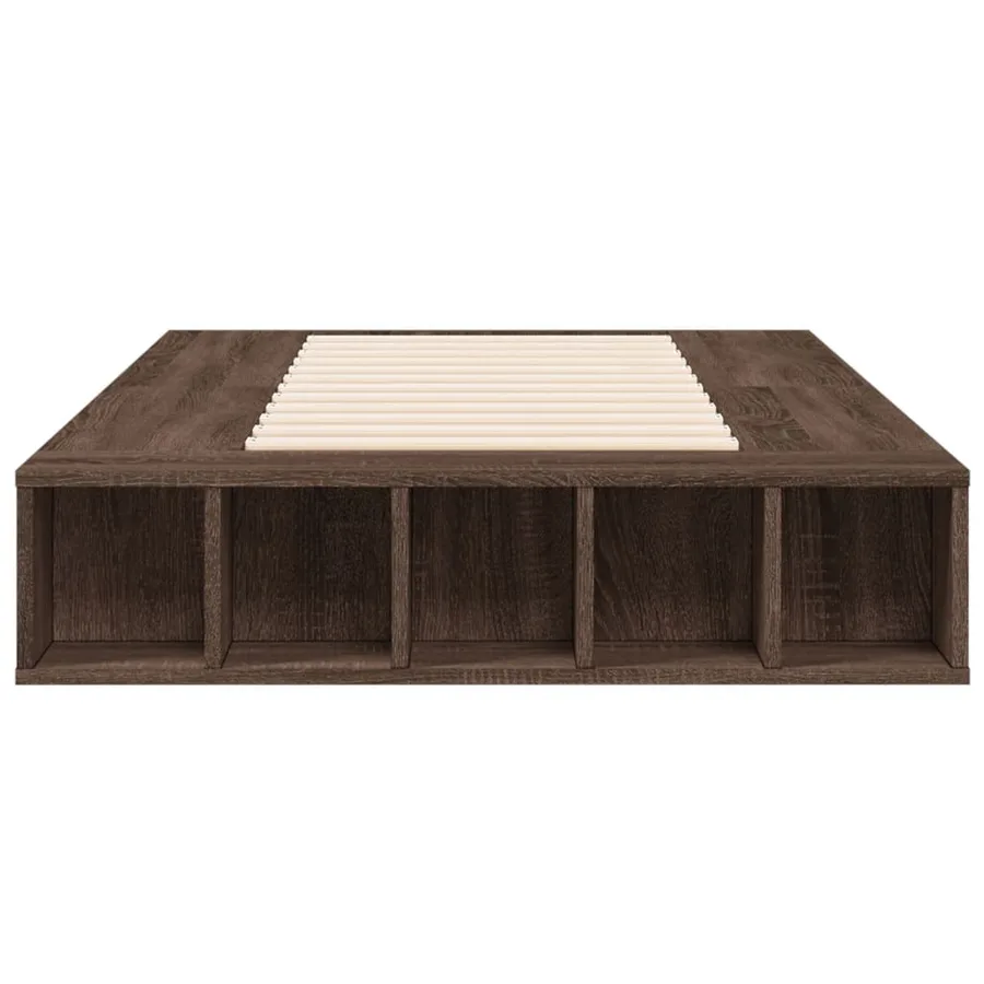 Cadre de lit sans matelas chêne marron 90x200 cm - 4