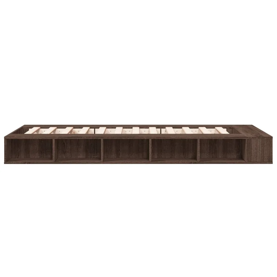 Cadre de lit sans matelas chêne marron 90x200 cm - 5