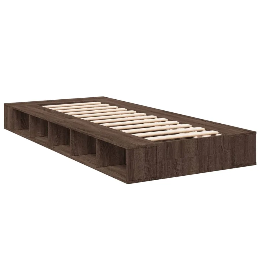 Cadre de lit sans matelas chêne marron 90x200 cm - 6