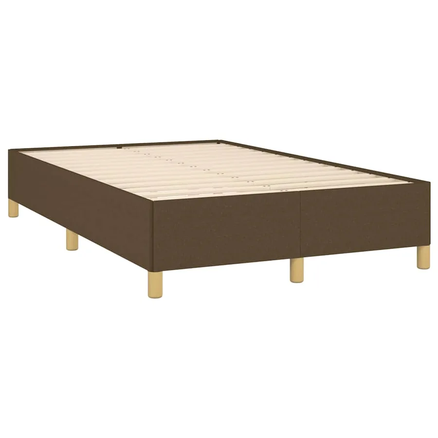 Sommier à lattes de lit matelas et LED marron foncé 120x190 cm - 6