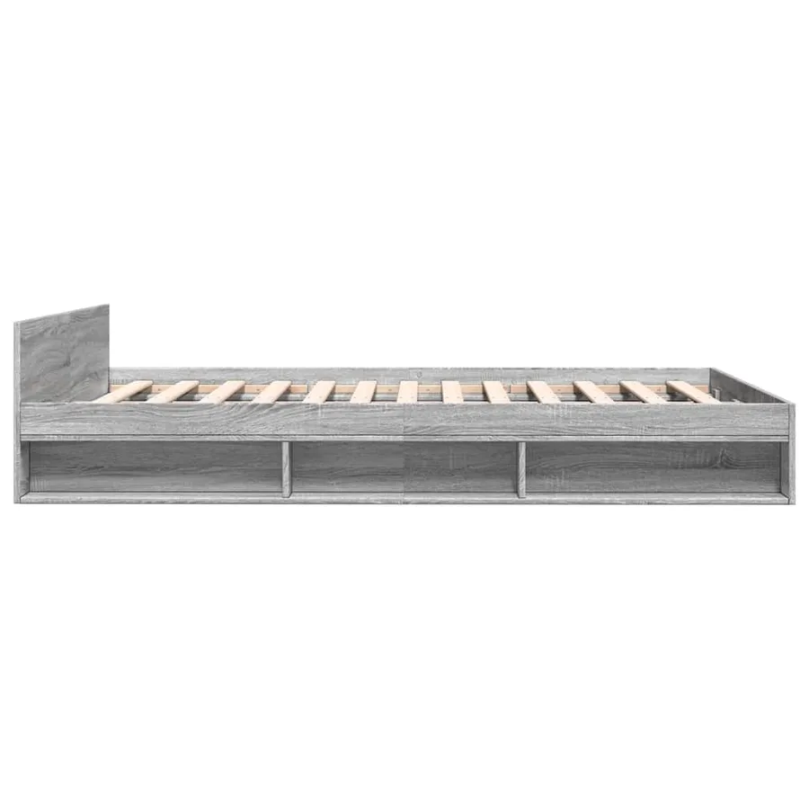 Cadre de lit avec tiroirs sans matelas sonoma gris 120x190 cm - 5