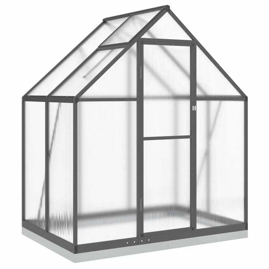 Serre avec cadre de base anthracite 169x114x202 cm aluminium - 2