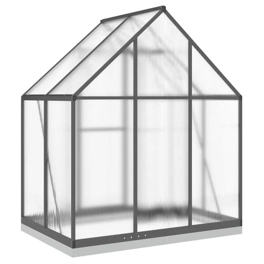 Serre avec cadre de base anthracite 169x114x202 cm aluminium - 5