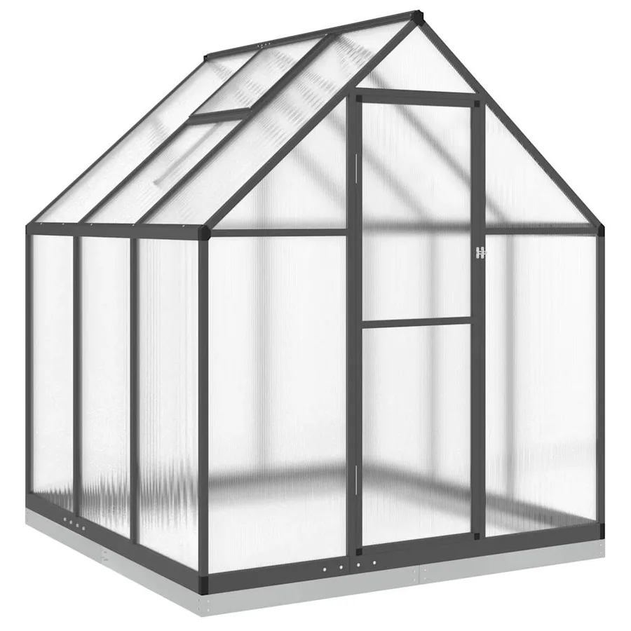 Serre avec cadre de base anthracite 169x169x202 cm aluminium - 2