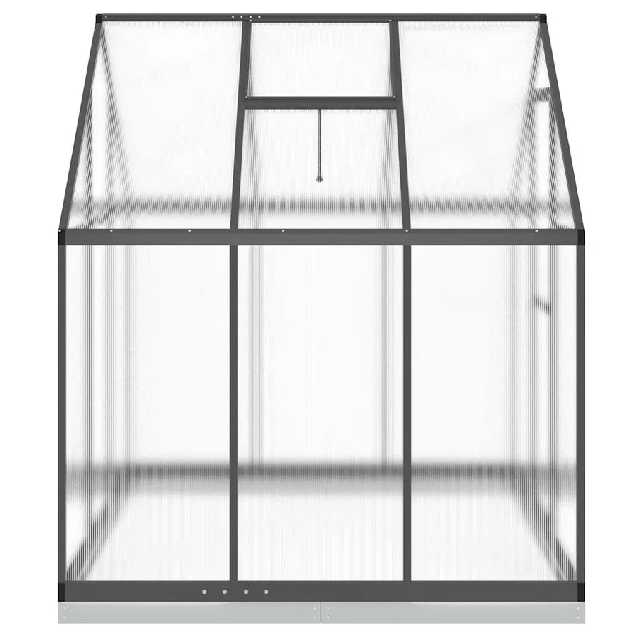 Serre avec cadre de base anthracite 169x169x202 cm aluminium - 4