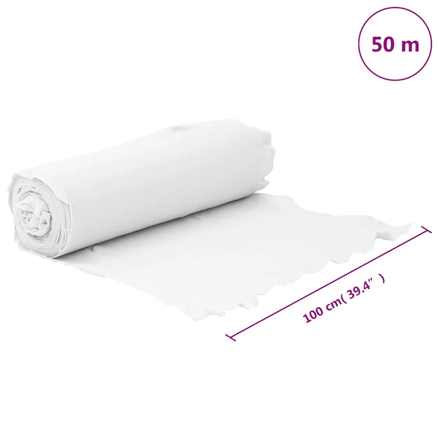 Membrane géotextile blanc 1 x 50 m fibre de polyester - 10