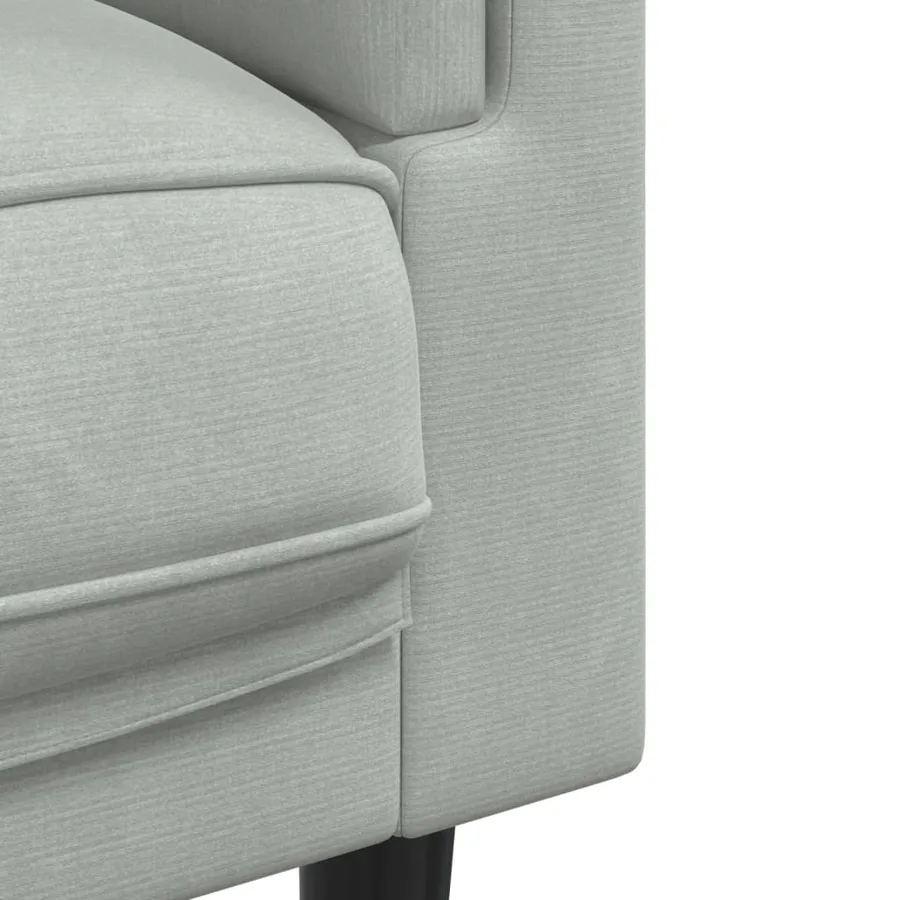 Ensemble de canapés 2 pcs avec coussins gris clair velours - 6