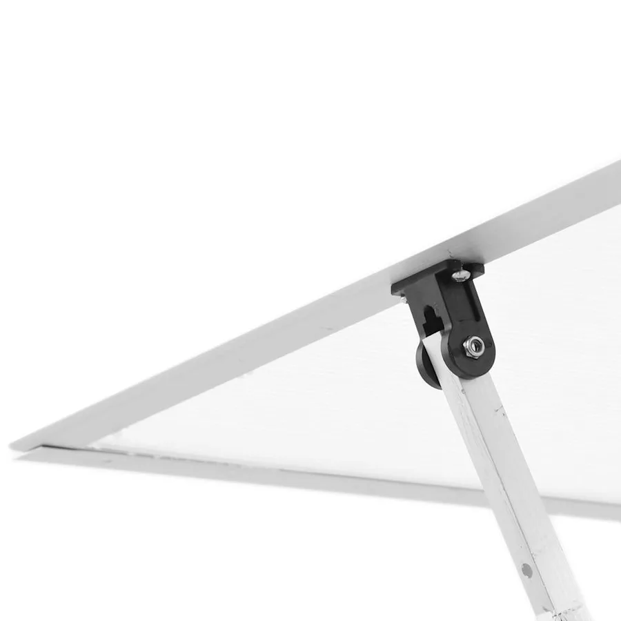 Serre avec cadre de base argenté 169x58x202 cm aluminium - 8