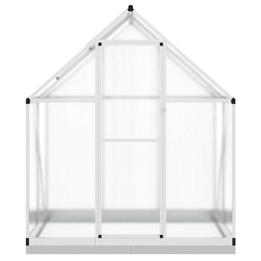 Serre avec cadre de base argenté 169x114x202 cm aluminium - 3