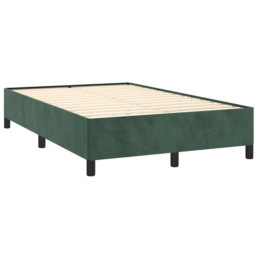 Sommier à lattes de lit avec matelas vert foncé 120x190 cm - 4