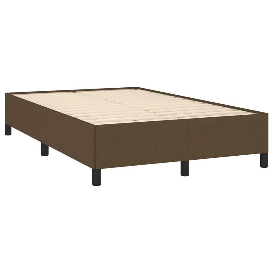 Sommier à lattes de lit matelas et LED marron foncé 120x190 cm - 6