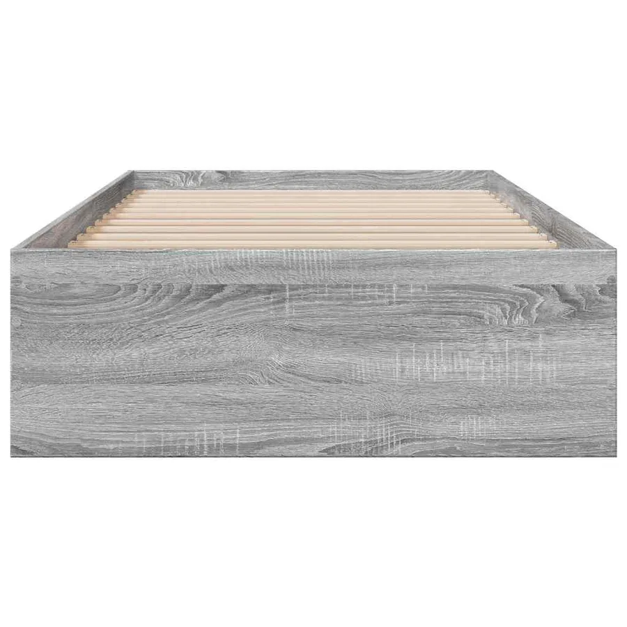 Cadre de lit avec tiroirs sans matelas sonoma gris 75x190 cm - 4