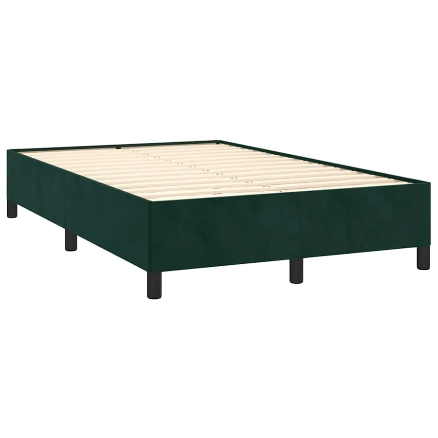 Sommier à lattes de lit avec matelas LED vert foncé 120x190 cm - 6
