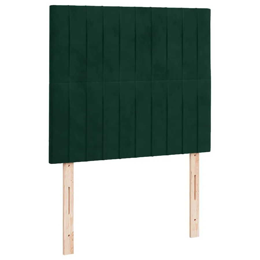 Sommier à lattes de lit avec matelas LED vert foncé 120x190 cm - 9