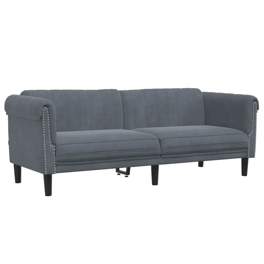 Ensemble de canapés 2 pcs gris foncé velours - 5