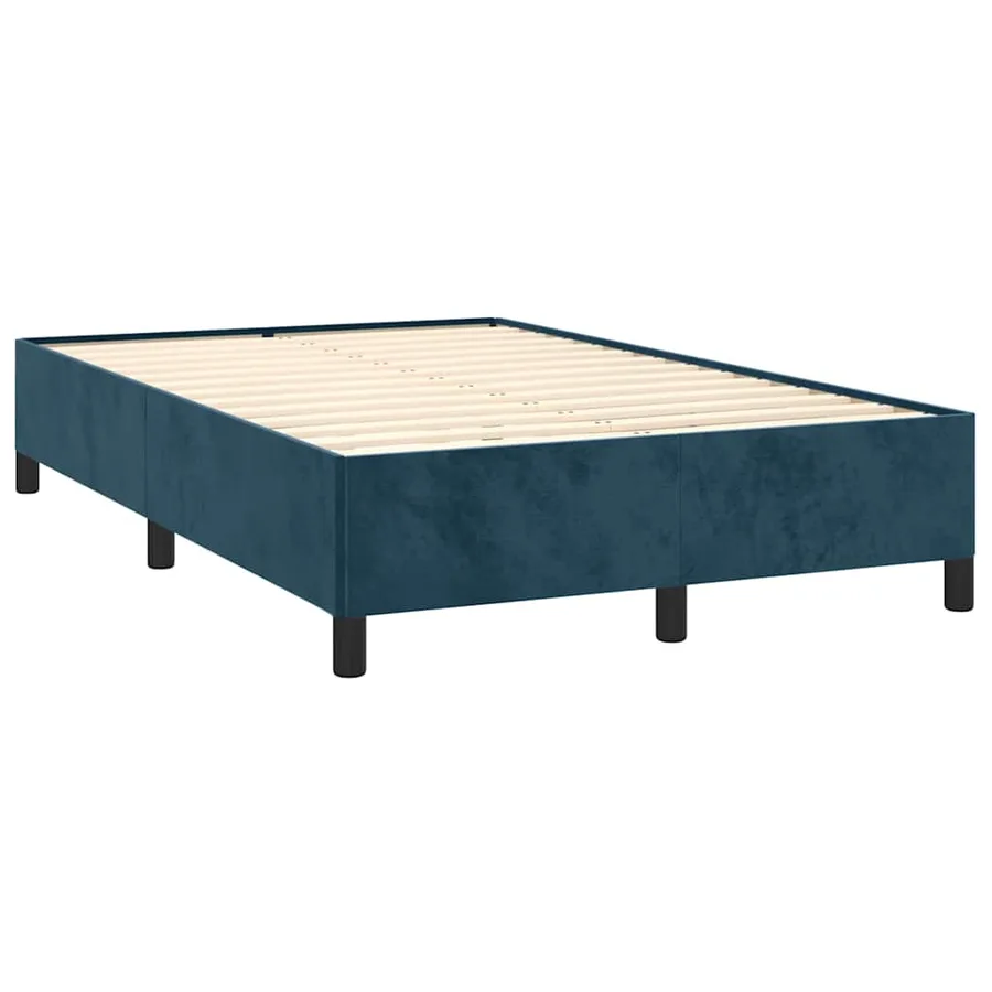 Sommier à lattes de lit avec matelas LED bleu foncé 120x190 cm - 6