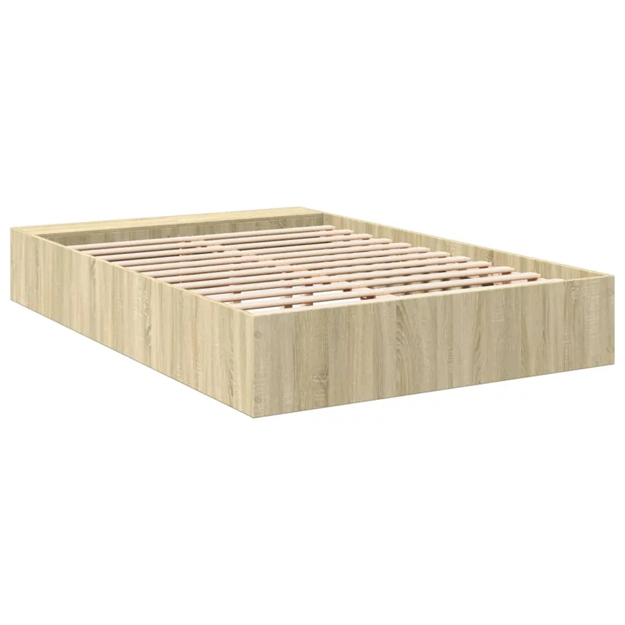 Cadre de lit sans matelas chêne sonoma 135x190 cm - 6