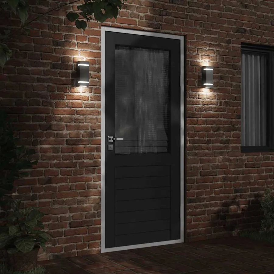 Applique murale d'extérieur noir acier inoxydable - 3