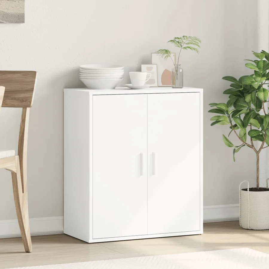 Buffet blanc 60x31x70 cm bois d'ingénierie - 3