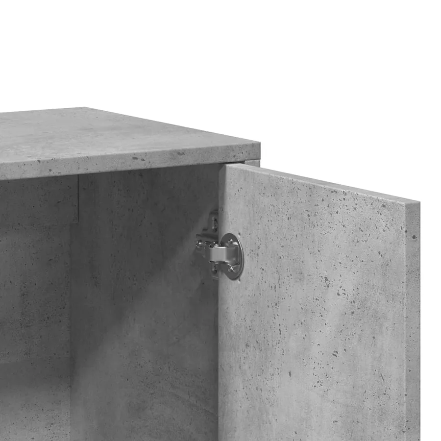 Buffet gris béton 60x31x70 cm bois d'ingénierie - 8