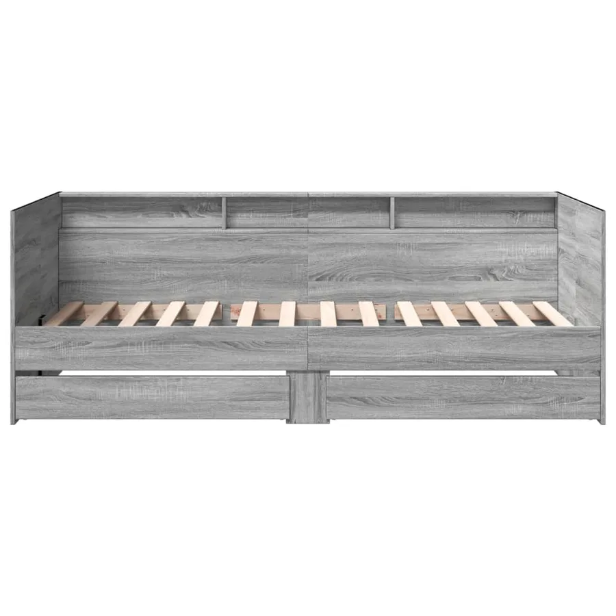 Lit de jour avec tiroirs sans matelas sonoma gris 90x190 cm - 4