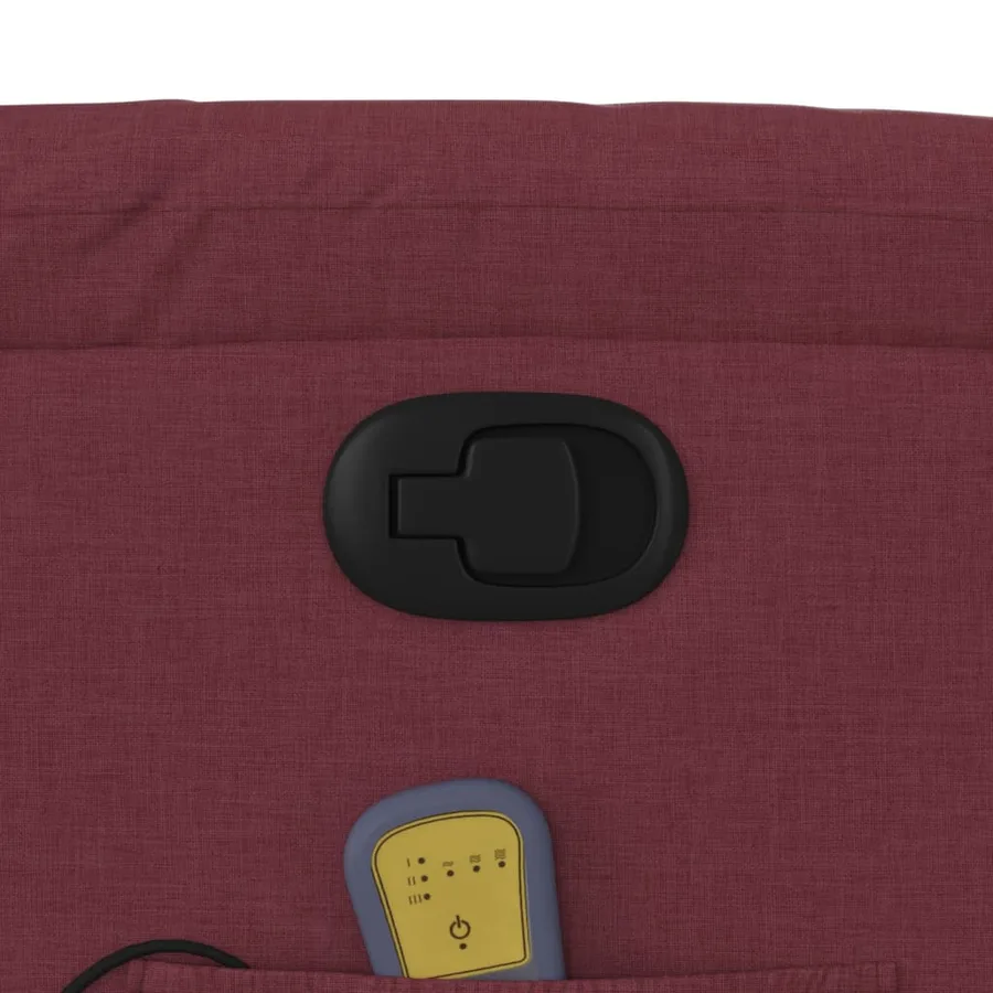 Fauteuil inclinable de massage Rouge bordeaux Tissu - 12