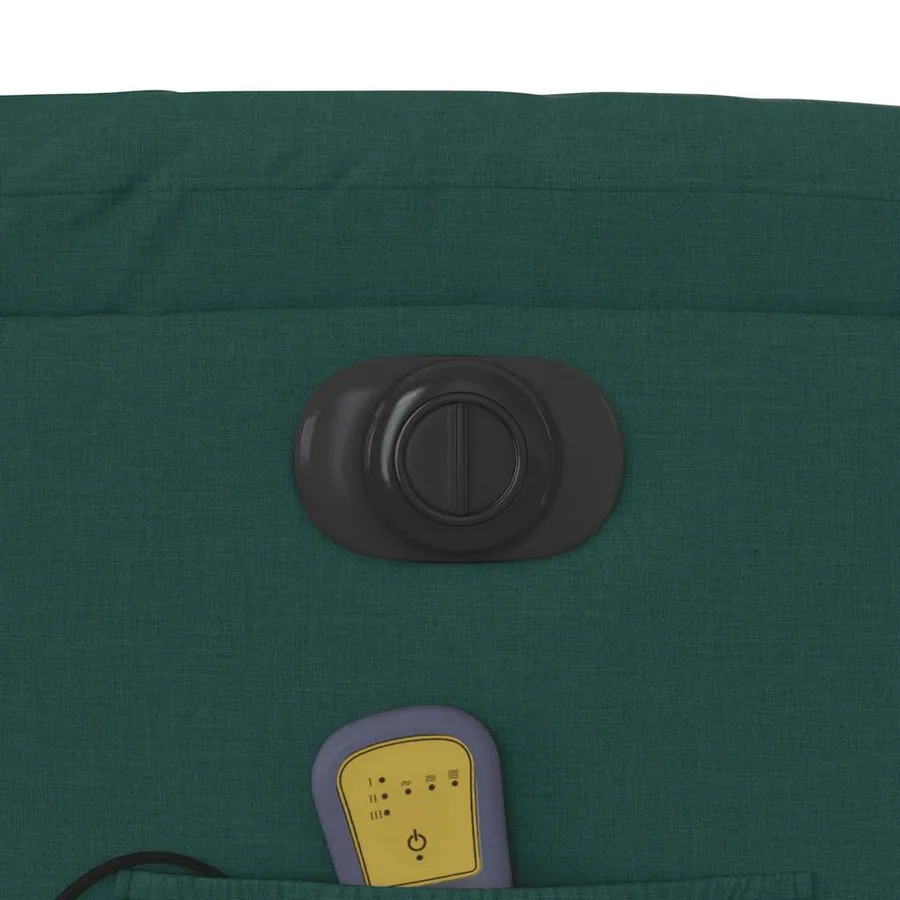 Fauteuil de massage inclinable électrique Vert foncé Tissu - 12