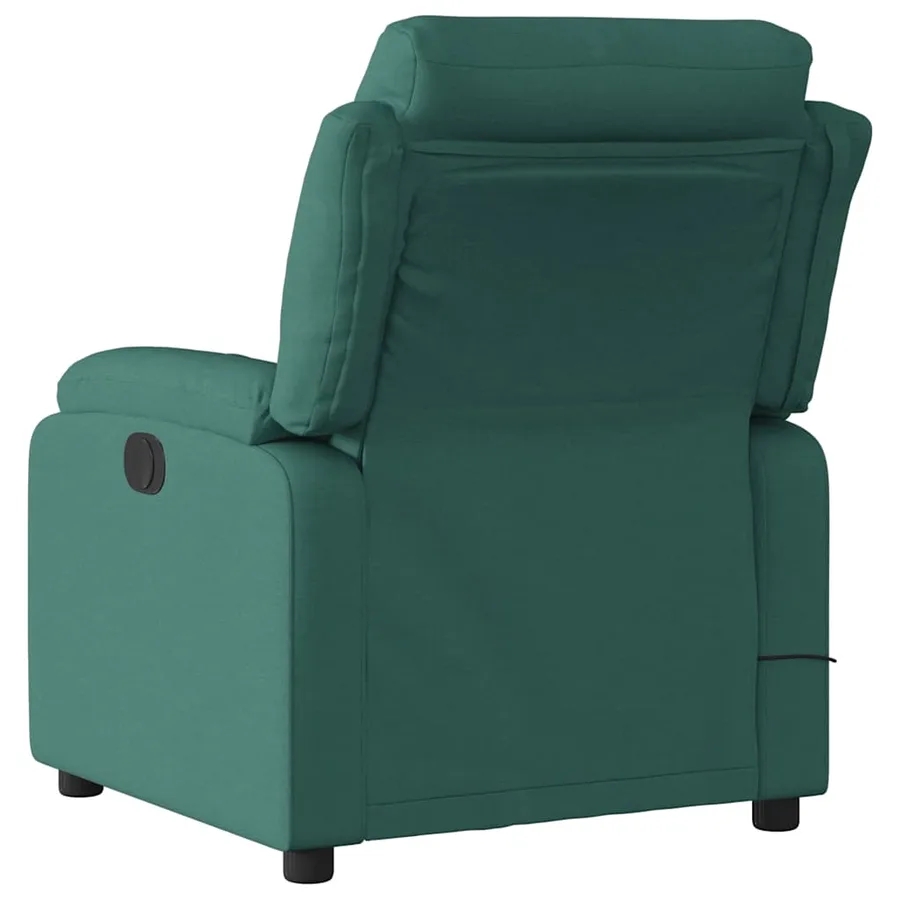 Fauteuil de massage inclinable électrique Vert foncé Tissu - 5