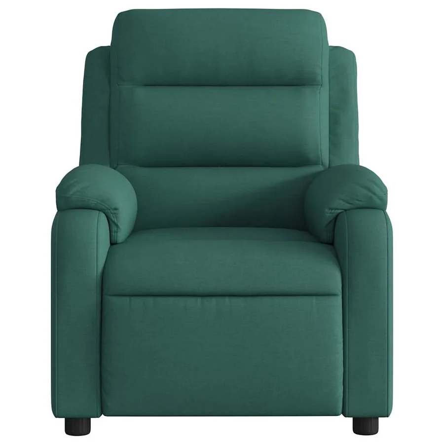 Fauteuil de massage inclinable électrique Vert foncé Tissu - 9