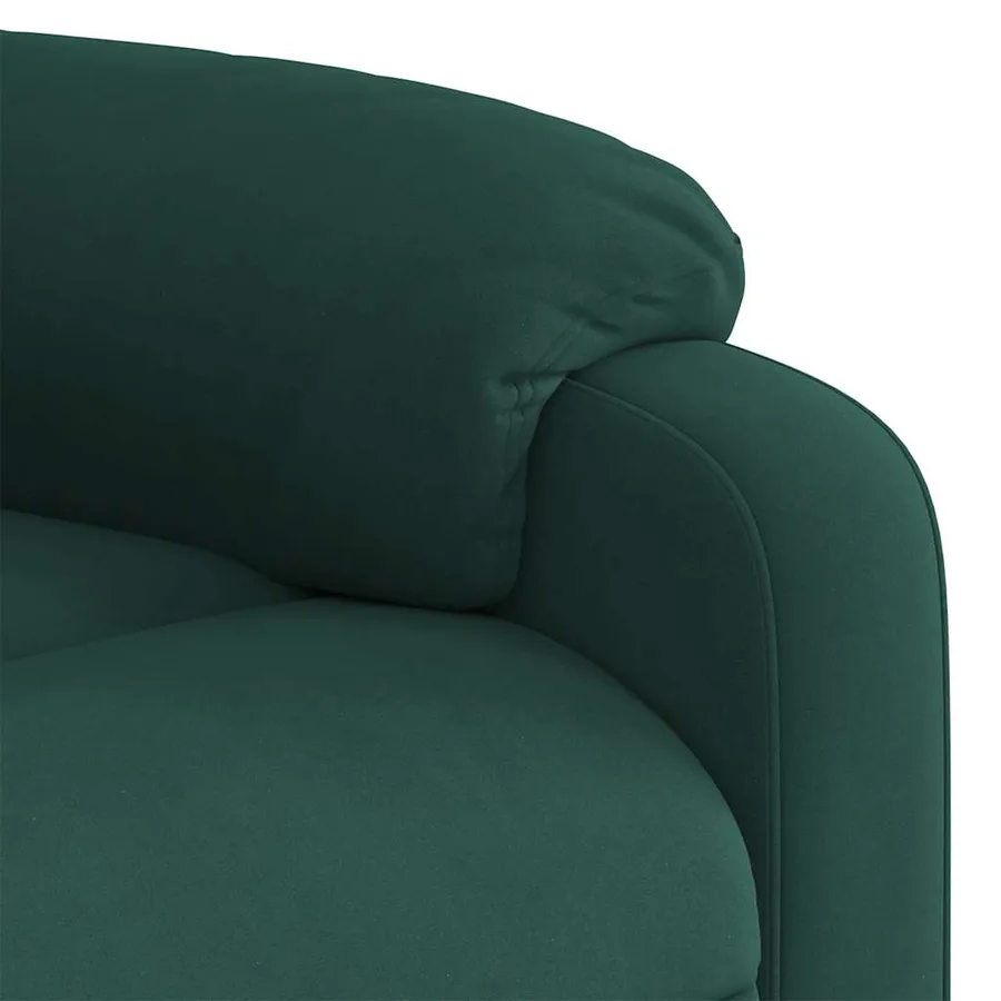 Fauteuil de massage inclinable Vert foncé Velours - 11