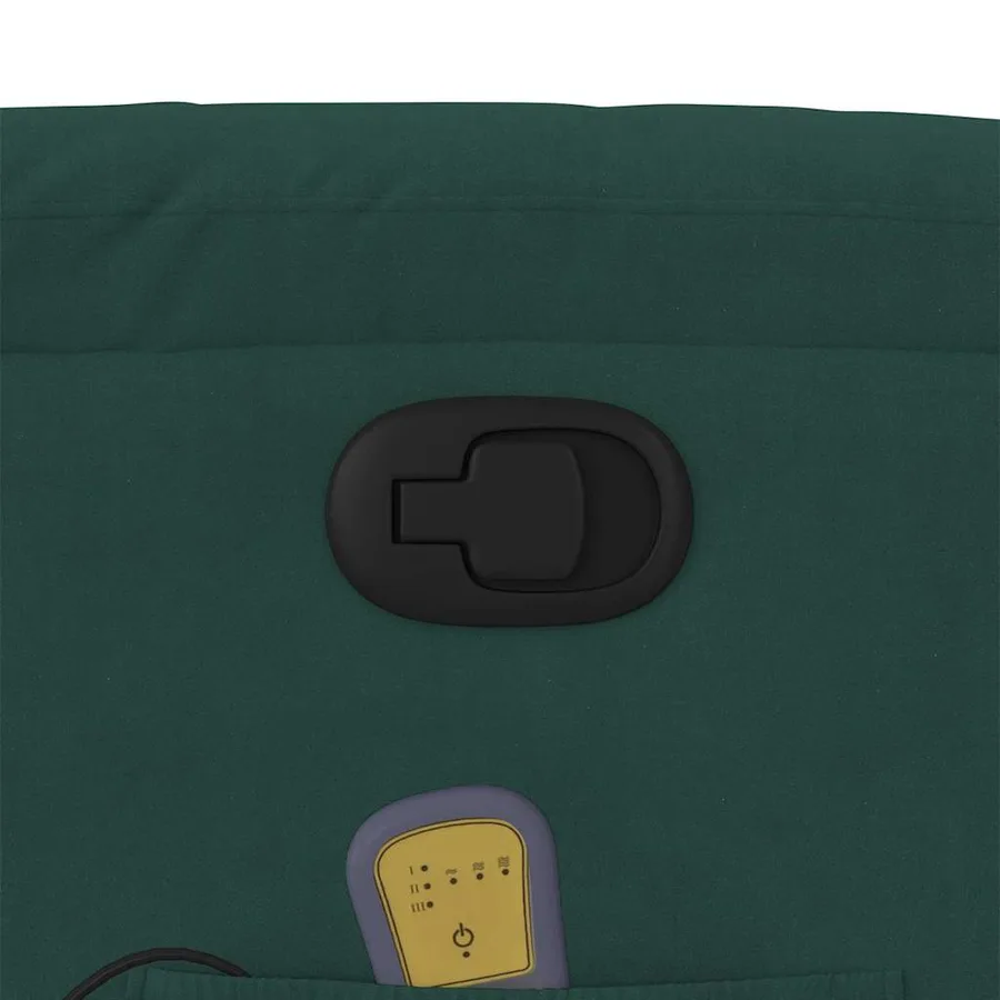 Fauteuil de massage inclinable Vert foncé Velours - 12