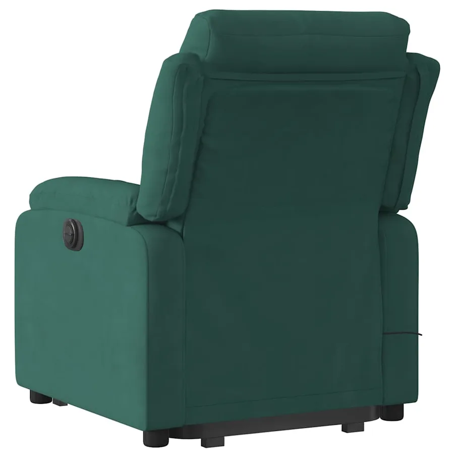 Fauteuil de massage inclinable Vert foncé Velours - 5