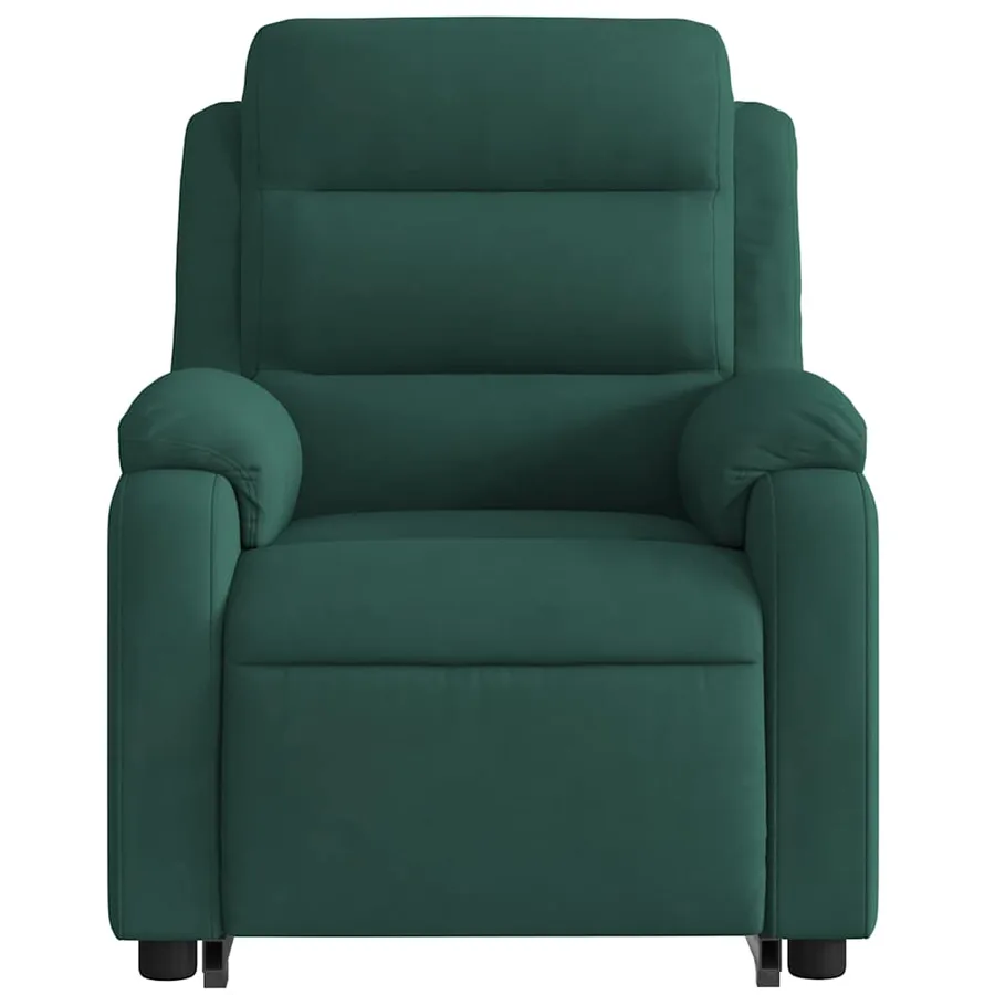 Fauteuil de massage inclinable Vert foncé Velours - 9