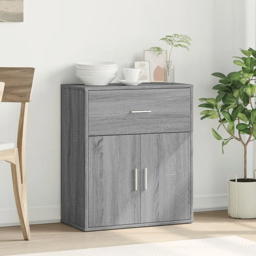 Buffet sonoma gris 60x31x70 cm bois d'ingénierie - 3