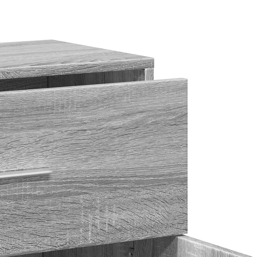 Buffet sonoma gris 60x31x70 cm bois d'ingénierie - 8