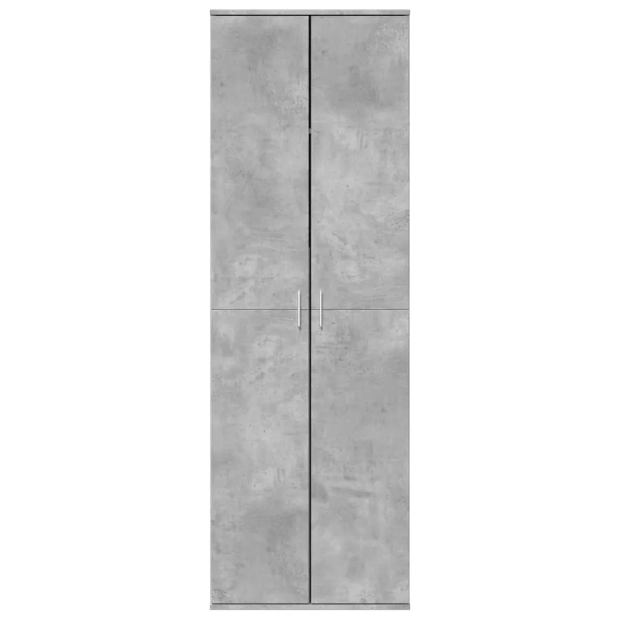 Buffet haut gris béton 60x35x180 cm bois d'ingénierie - 3
